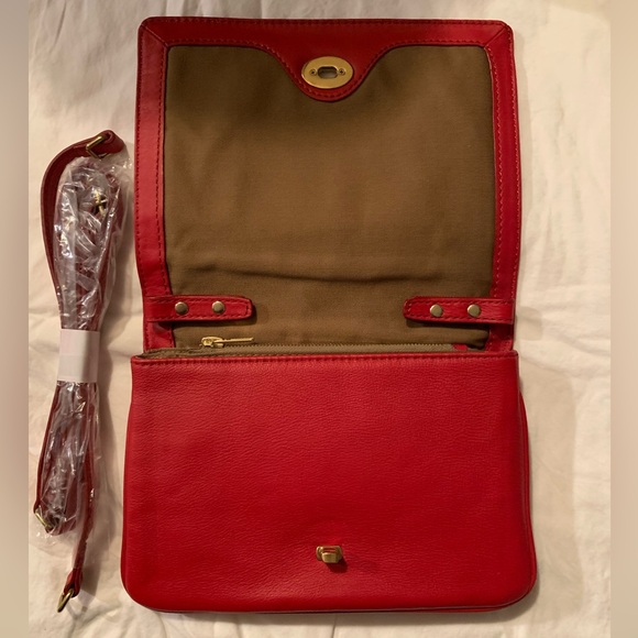 J. CREW Tillary Purse Crossbody Clutch Poppy Red - Picture 14 of 14